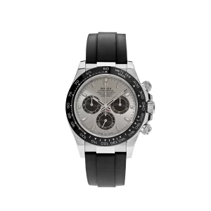 Montre Rolex Daytona 116519LN White Gold Steel and Black Dial Oysterflex
